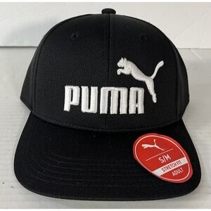 New PUMA Golf Flex Fit Hat Mens‎ Performance Black Adult S/M